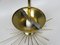 Minimalistische Sunburst Deckenlampen aus Messing, 1960er, 2er Set 25