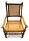 Antiker Barley Twist Bibliothekssessel aus Nussholz mit Sitz und Rückenlehne aus Rohrgeflecht, 1800er 5