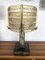 Italian Green Gilt Wrought Iron and Hammered Glass Lamp from Longobard, 1970s, Image 8