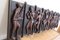 Fresco africano de músicos de madera tallada, años 60, Imagen 9