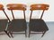 Vintage Scandinavian Style Dining Chairs in Teak and Fabric, 1950s, Set of 4 5