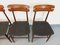 Vintage Scandinavian Style Dining Chairs in Teak and Fabric, 1950s, Set of 4, Image 5