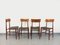 Vintage Scandinavian Style Dining Chairs in Teak and Fabric, 1950s, Set of 4 2