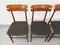 Vintage Scandinavian Style Dining Chairs in Teak and Fabric, 1950s, Set of 4, Image 6