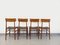 Vintage Scandinavian Style Dining Chairs in Teak and Fabric, 1950s, Set of 4, Image 9