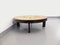 Vintage Oval Coffee Table Dark Wood and Ceramic by Roger Capron for Vallauris, 1960s 8
