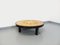 Vintage Oval Coffee Table Dark Wood and Ceramic by Roger Capron for Vallauris, 1960s 3
