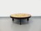 Vintage Oval Coffee Table Dark Wood and Ceramic by Roger Capron for Vallauris, 1960s 1