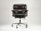ES104 Time Life Lobby Chair in Dark Chocolate Brown Leather by Eames for Vitra, 2000s 2