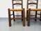 Vintage Brutalist Dining Chairs in Wood and Straw by Georges Robert, 1960s, Set of 4 12