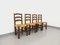Vintage Brutalist Dining Chairs in Wood and Straw by Georges Robert, 1960s, Set of 4 2