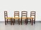 Vintage Brutalist Dining Chairs in Wood and Straw by Georges Robert, 1960s, Set of 4 11