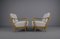 White Boucle Fabric and Wooden Armchairs, 1950s, Set of 2, Image 5