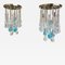 Flush Mounts in Metal Frame with Transparent and Blue Big Drops from Simoeng, Set of 2, Image 1