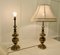 Large Bulbous Brass Table Lamps, 1890s, Set of 2, Image 9