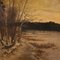 Franz Bombach, Landscape, 1900, Oil on Canvas, Framed 14
