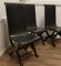 Mid-Century Leather and Oak Fireside Sling Chairs by Pierre Lottier, 1940s, Set of 3 6