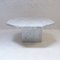 Tavolino da caffè ottagonale in marmo di Cararra, anni '70, Immagine 1