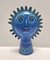 Postmoderner Rimini Keramikkopf mit blauer Sohle von Aldo Londi für Bitossi, Sardinien, Italien, 1970er 1