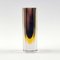 Mid-Century Faceted Sommerso Glass Vase attributed to Flavio Poli for Alessandro Mandruzzato, Italy, 1960s 1