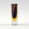 Mid-Century Faceted Sommerso Glass Vase attributed to Flavio Poli for Alessandro Mandruzzato, Italy, 1960s, Image 1