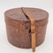 Round Leather Collar Box, 1900s 1