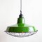 Enamelled Green Ceiling Lamp, 1950s 1