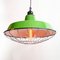 Lampada da soffitto verde smaltata, anni '50, Immagine 3