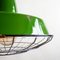 Grün emaillierte Deckenlampe, 1950er 8