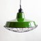 Enamelled Green Ceiling Lamp, 1950s, Image 6