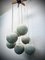 Lámpara en cascada Mid-Century de teca y bolas de granulado, años 70, Imagen 1