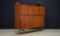 Credenza alta in teak con ante scorrevoli, Scandinavia, anni '70, Immagine 2