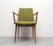 Chair with Armrests in Cherry, Green Fabric, 1955 7