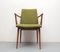 Chair with Armrests in Cherry, Green Fabric, 1955, Image 7