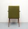 Chair with Armrests in Cherry, Green Fabric, 1955, Image 9