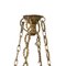 Lámpara de araña de bronce dorado, años 50, Imagen 4
