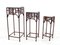 Glass & Metal Nesting Tables, 1980s, Set of 3, Image 1