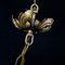 Golden Metal Chandelier with Porcelain Roses, 1900s 10