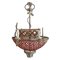 Boat Shape Four-Light Chandelier with Polychrome beading 2