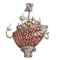 Boat Shape Four-Light Chandelier with Polychrome beading 3