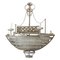 Boat -Shaped 10 Light Chandelier with Murano Glass Cards 2