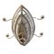 Boat -Shaped 10 Light Chandelier with Murano Glass Cards 4