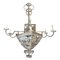 Boat -Shaped 10 Light Chandelier with Murano Glass Cards 1