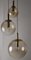 Lámpara colgante con tres bolas de vidrio en cascada grande de Glashütte Limburg, Imagen 3