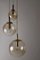 Large Three Cascade Glass Balls Hanging Lamp from Glashütte Limburg 5