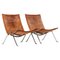 Easy Chairs in Original Leather and Steel by Poul Kjærholm, 1950s, Set of 2, Image 1