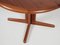 Ausziehbarer runder Dänischer Mid-Century Esstisch aus Teak, 1960er 6