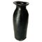 French Black Classic Form Vase in Smooth Iron-Like Black Glaze, 1970, Image 1