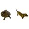 Antike Wiener Schildkröten- und Hundefigur aus Bronze, 1890er, 2er Set 1