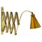 Brass Scissor Wall Lamp in the style of Stilnovo, Italy, 1960s 1
